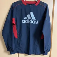 adidas 長袖ピステ ネイビー/レッド 152サイズ