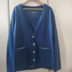 （セール中）ネイビー ボタン付きカーディガン M