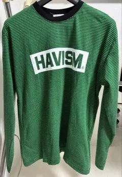 HAVISM 緑黒ストライプ 長袖