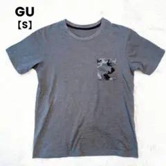 GU　ポケット付き　迷彩　グレー　半袖Tシャツ　UNIQLO　【S】