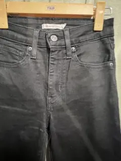 リーバイス721 HIGH RISE SKINNYブラックデニム W24 L30
