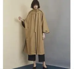 UNITED TOKYO スコープレイヤードケープ パイピングロングコート