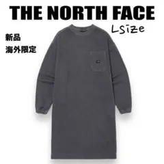 新品⭐️ノースフェイスレディース長袖コンフォートワンピース　グレー　L韓国限定