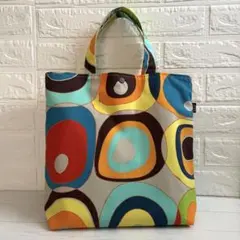 【ルンルン様専用】トートバッグ　少し大きめ(カラフル　ポップ) ハンドメイド