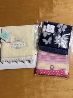 TOCCA & HANAEMORI タオルハンカチセット3枚組　新品