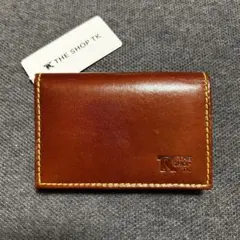 【新品】タケオキクチ　名刺入れ ＆ 定期入れ　カードケース　ブラウン　本革　TK