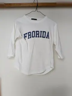 FRORIDAロゴ 七分袖Tシャツ ホワイト 140のサムネイル