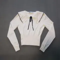 ZARA ビッグカラー ニット 長袖