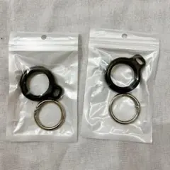 AirTagケース 2個セット エアタグ ブラック 子供 防犯 忘れ物