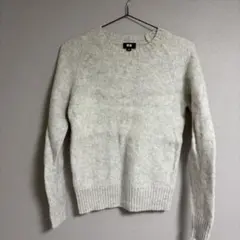 UNIQLO ウールクルーネックセーター M ライトグレー