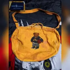 希少ポロラルフローレン キャンバス地ボストンバッグ ムラ染め