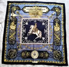 エルメス　HERMES/スカーフ　カレ90　白い馬に跨ったルイ14世