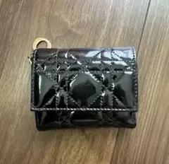 むく様専用Christian Dior 三つ折り財布 ブラック