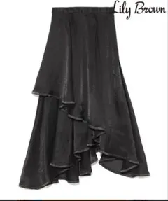 Lily Brown ブラック フレアスカート