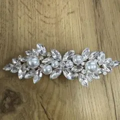 ビジューパールヘアアクセサリー　バレッタ