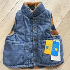 新品　ベスト　リバーシブル　デニム　ボアのサムネイル