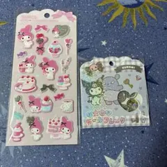 サンリオ　おはじきシールフレーク　ジュエルマシュマロステッカーズ