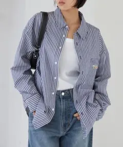 新作 ペニーズ 別注THEFOX 刺繍オーバーサイズ レギュラーカラーシャツ