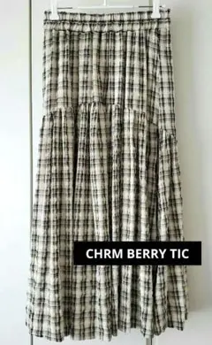 CHRM BERRY TIC　ドビーチェック切り替えフレア　未使用【最終値下げ】のサムネイル