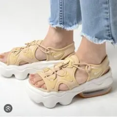 NIKE ナイキ エアマックスココ 24cm 厚底サンダル ベージュ