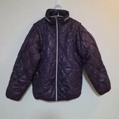 【美品】コンバース 2WAY 中綿キルティングジャケット M パープル