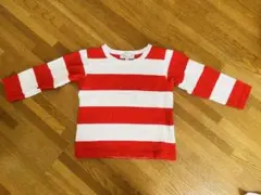 agnès b. アニエス ベー 赤白ストライプ 長袖カットソー 4 ans