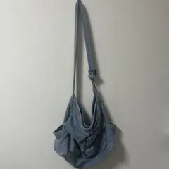デニム ショルダーバッグ 青