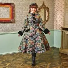 しまむら くる実 ゴブラン花柄ロングコート LL - メルカリ