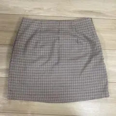 チェックミニスカート