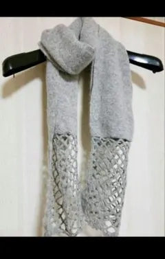 マフラー　グレー　美品♥️