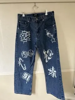 【新品】XLARGE グラフィックデニム インディゴ 32インチ