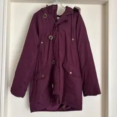 J.Crew フード付き パープル マウンテンパーカー【S】古着 防寒 ロング丈のサムネイル