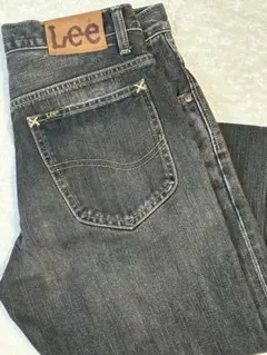 美品　Lee ライダース先染めブラックデニム W30