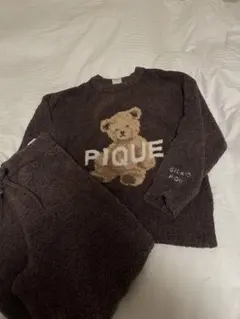 美品　ジェラートピケ　ベアージャガードプルオーバー　セットアップ