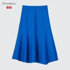 美品　UNIQLO JW ANDERSON　ロングフレアスカート　ブルー　Mのサムネイル