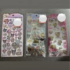 しまむら　シール　日焼けキティ　サンリオ　うるちゅるドロップジュエリーシール