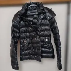 MONCLER (美品)ブラック (国内正規品)ダウンジャケット フード付き