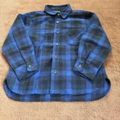 COMME CA ISM チェック柄長袖シャツ 110A