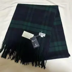 ジョンストンズ カシミア 大判ストール マフラー ブラックウォッチ