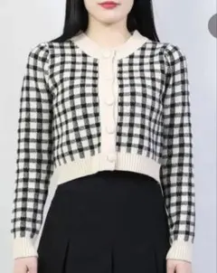 WC ギンガムチェックカーディガン