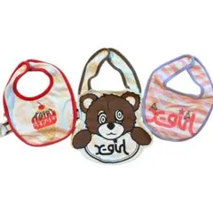 X-girl Stages スタイ 3枚セット くま柄 アイス柄 ベビー用品