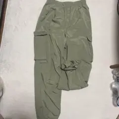 カーゴパンツ カーキ ウエストゴム ドロスト