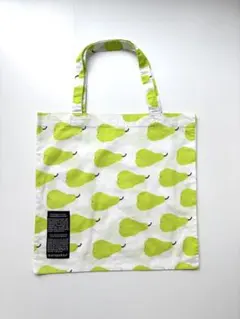 美品【marimekko】マリメッコパーリナ柄トートバッグ 洋梨 ライム 
