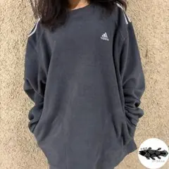 希少4XO⭐︎ 90s adidas 万国旗タグ ボアスウェット 刺繍 ポケット