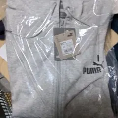 PUMA グレー ジップアップパーカー XXL