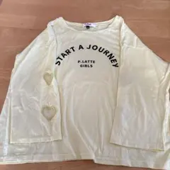 ピンクラテ　Tシャツ　7分　薄い黄色