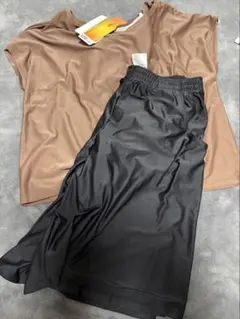 UVカット セパレート水着 ビキニセット ブラウン ブラックのサムネイル