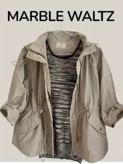 MARBLE WALTZ フード付きマウンテンパーカー　ジャケット ベージュ