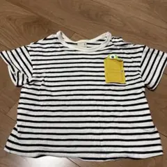petit main ストライプ柄Tシャツ モンスターズインク