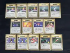 旧裏 マークなし ポケモンジム トレーナーカード 14枚 まとめ売りのサムネイル